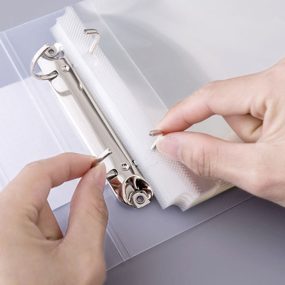 透明横版A5活页夹A4文件夹B5横向2孔外壳资料册试卷资料收纳册本