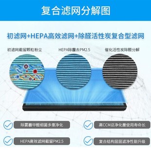 适用思乐智空气净化器过滤网BAP100 400除甲醛粉尘异味滤芯 300