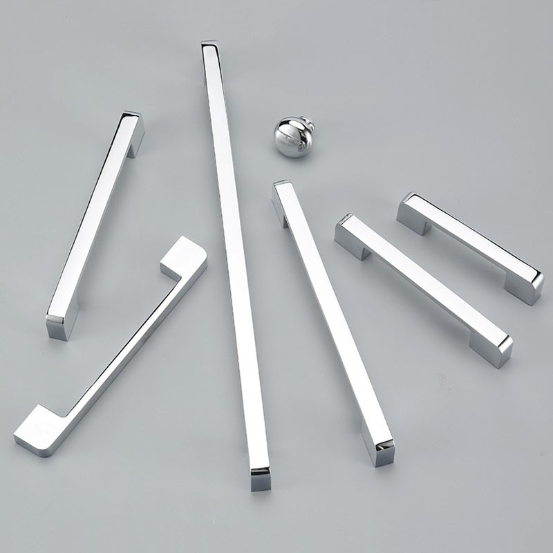 孔距96/128/192/224/256/320mm不锈钢色衣柜门把手黑色橱柜小拉手