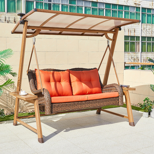 户外秋千吊椅室外庭院院子花园双人三人摇椅阳台露台铸铝荡秋千椅