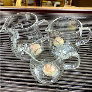 斌能达耐高温无铅水晶玻璃大中小龙蛋公道杯大号公杯茶具加厚透明