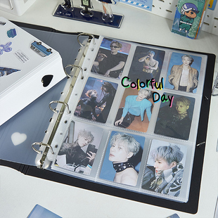 A4追星收纳九宫格卡册大容量相册相薄透明内页四宫格爱豆专辑小卡