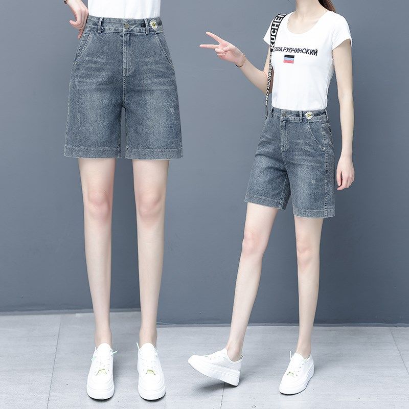 牛仔裤短裤女宽松2024年新款夏季五分裤高腰显瘦阔腿5分中裤薄款,女装/女士精品,牛仔裤,淘宝优惠券,粉丝福利购,淘宝优惠卷