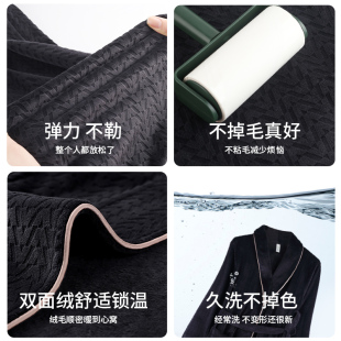 家居服 海岛绒睡衣珊瑚绒浴袍春秋款 轩靓睡袍女秋冬季 加绒加厚长袖