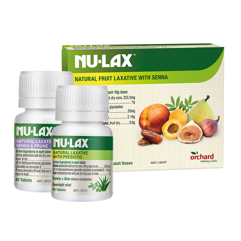 澳洲进口NU-LAX西梅乐康片肠道守护轻松排40片/瓶/芦荟乐康膏500g
