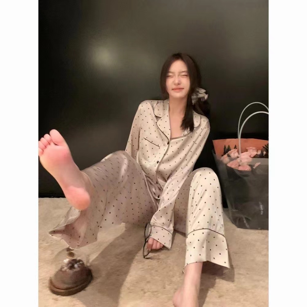 睡衣女款2025新款春秋法式减龄