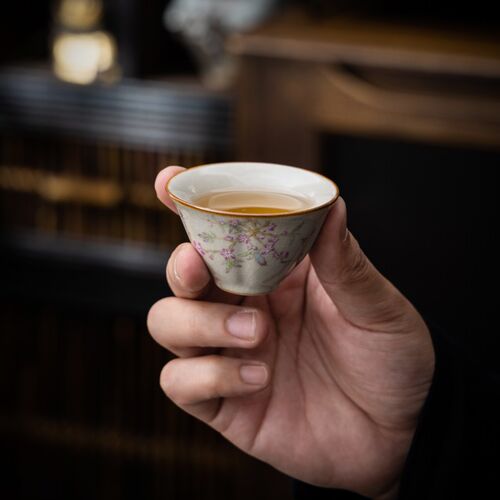 便携式旅行茶具米黄汝窑一壶三杯户外泡茶L壶喝茶快客杯收纳包陶
