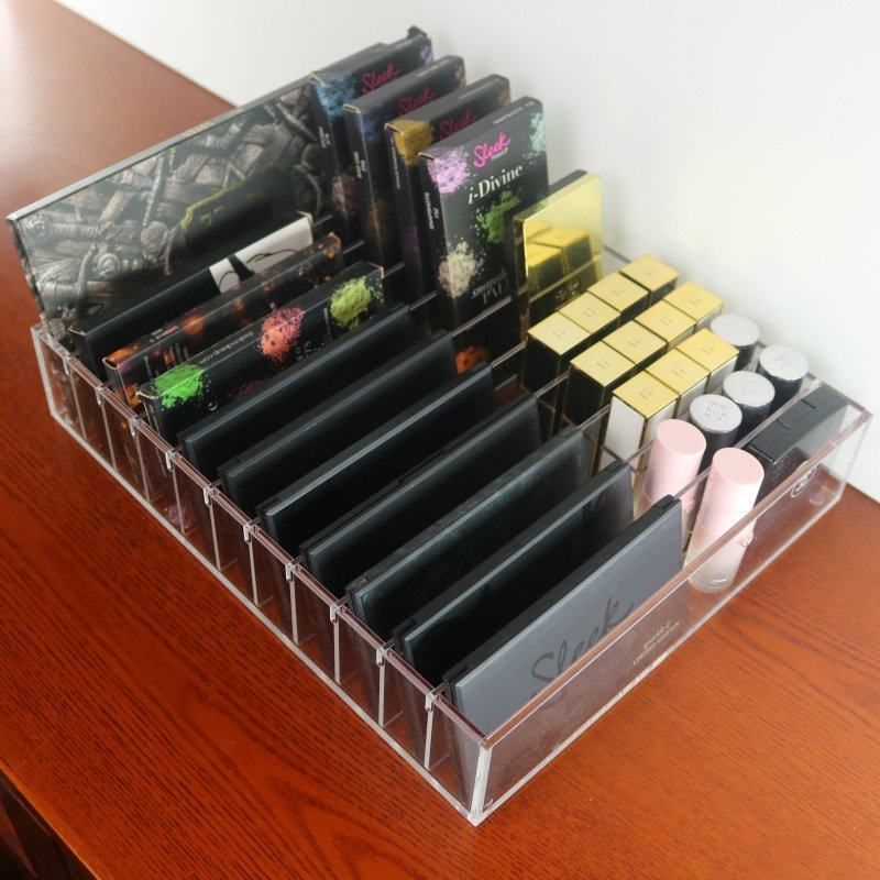 手工亚克力彩妆收纳盒 可调节分隔板多层整理架 适用桌面家用,收纳整理,桌面收纳盒,淘宝优惠券,粉丝福利购,淘宝优惠卷