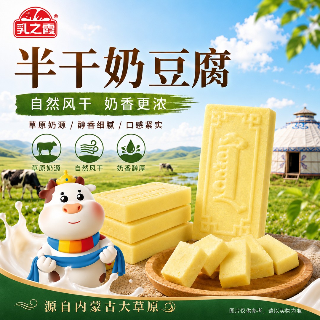 半干奶豆腐 独立真空包装保鲜 内蒙古特产 包邮