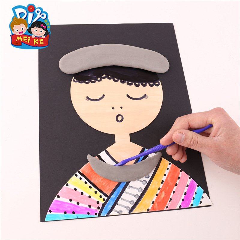 diy 苗族银饰人物画像 幼儿园儿童手工美术创意diy苗族人画像EC94,玩具/童车/益智/积木/模型,手工创意粘贴类,淘宝优惠券,粉丝福利购,淘宝优惠卷