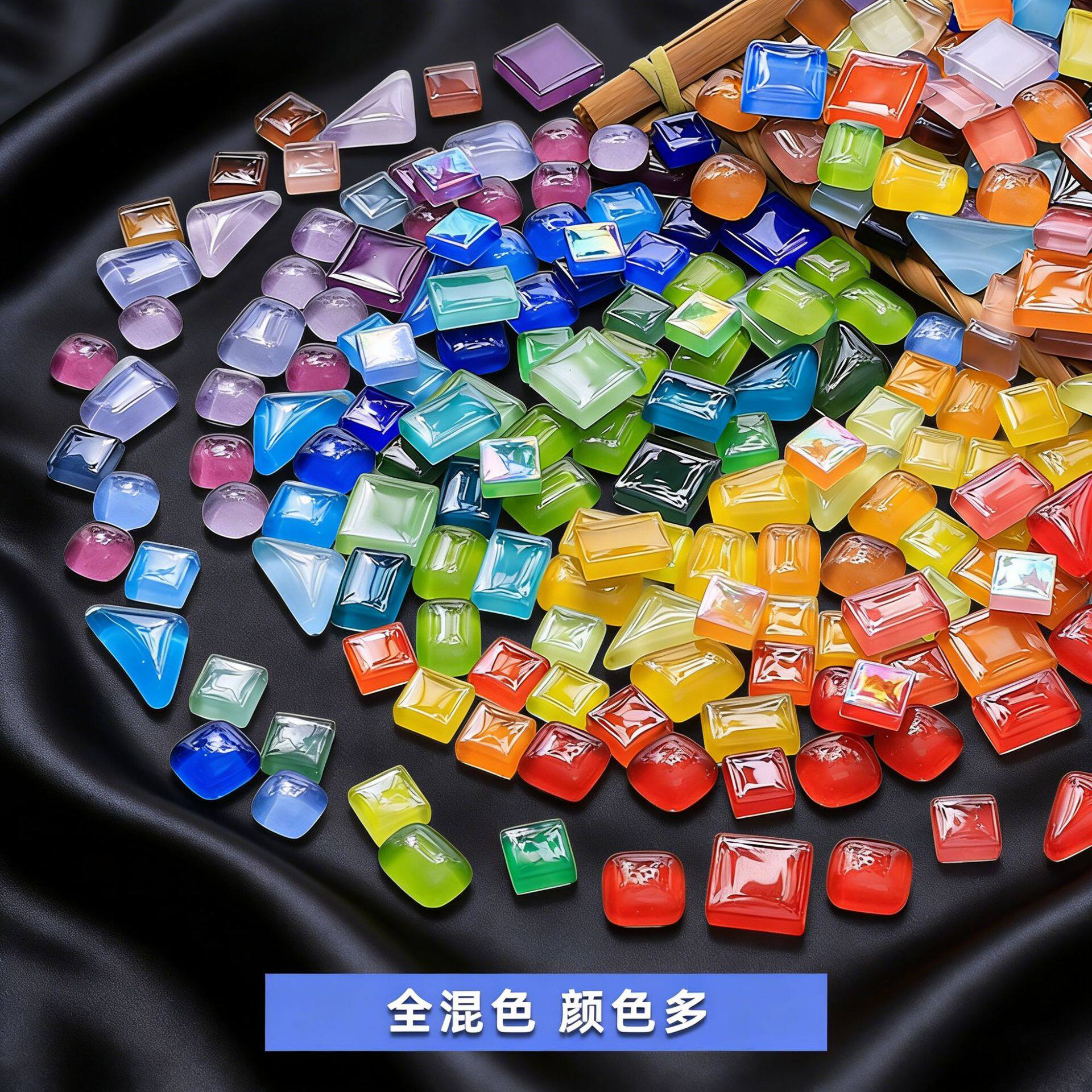幼儿园美工区马赛克手工diy玻璃石材料装饰画室创意美术课艺术展