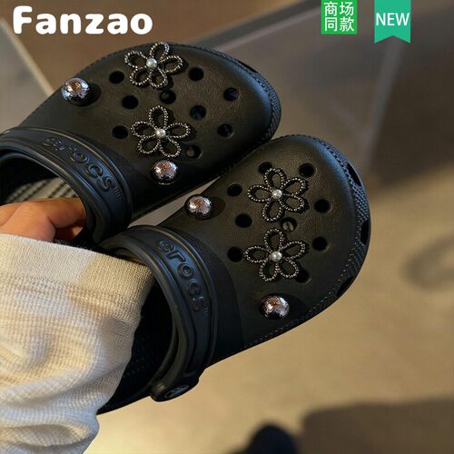 芭蕾鞋适配Crocs洞洞鞋金属鞋扣