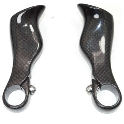 T800全碳纤维山地自行车车把小副把手牛角把超轻89g