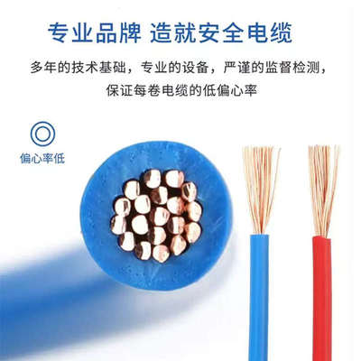 国标珠江电线家用bvr单芯多股软线铜芯阻燃电线1.5/2.5/4/610平方