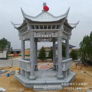 石雕亭子 大理石亭子户外凉亭庭院景区摆件花岗岩石亭子厂家