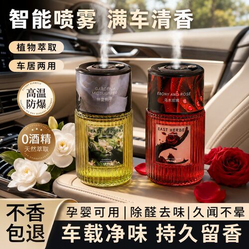 浮雕自动喷雾香薰礼盒栀子