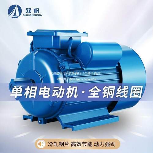国电标单相动机220V大率1.51.功8/3/4KW电机小型两相电动机EYY电/