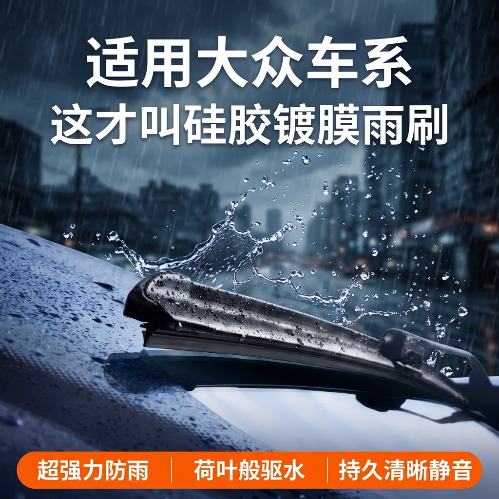 适用大众雨刮器丨硅胶镀膜驱水