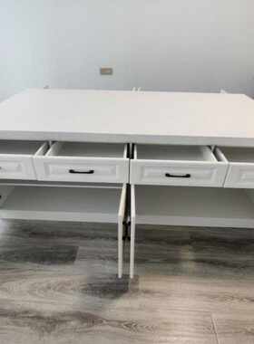 烘焙大理石石英石实木工作台定制蛋糕甜品厨房操作台中岛台边柜