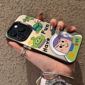 ins可爱卡通巴斯光年独眼小怪兽16手机壳15适用iPhone11 14Promax苹果7磨砂8plus三眼仔xr男女潮高级感