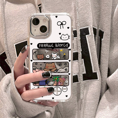 胜壳苹果手机壳镜面可爱卡通kt猫