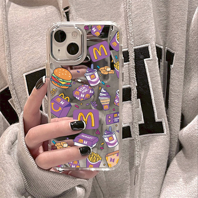 胜壳ins潮牌麦门手机壳镜面小众