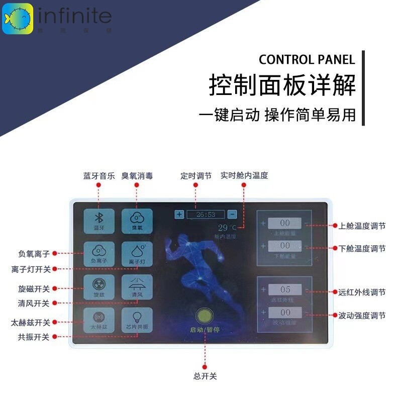 九五汗蒸太空舱生物共振能量养生舱太赫兹发汗舱理疗仓光子芯片舱