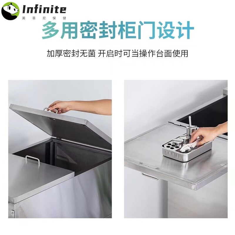 医用不锈钢推车无菌下送污物回收车密封运输车消毒物品推车友安泰