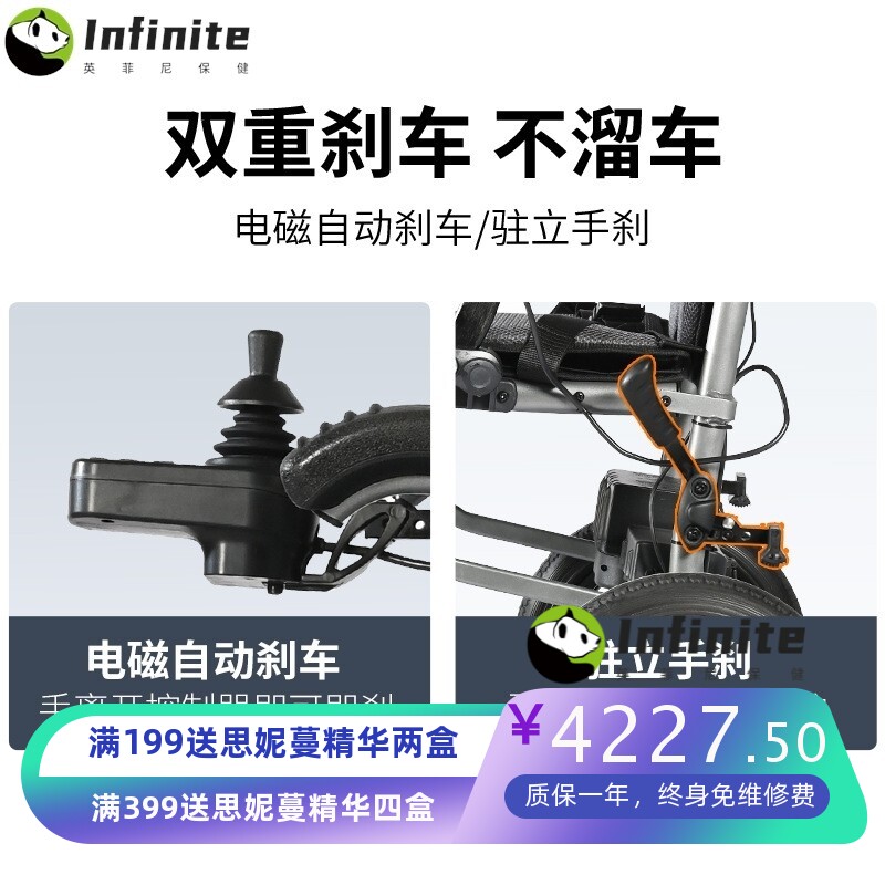 外贸电动轮椅铝合金车架锂电折叠轻便老人残疾代步车可上飞机美国