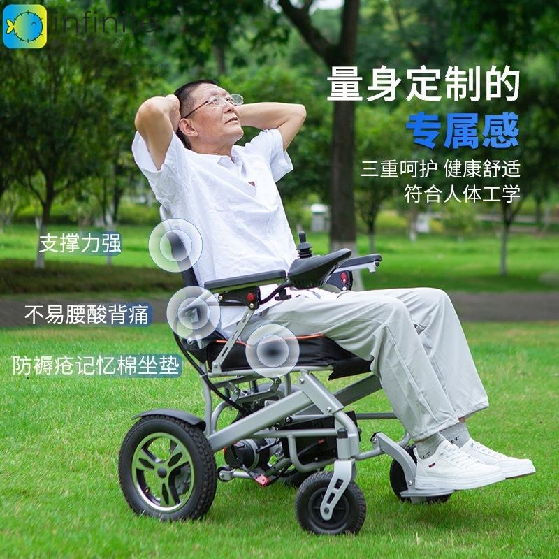电动轮椅车智能全自动一键折叠老人残疾人专用出行四轮电动代步车