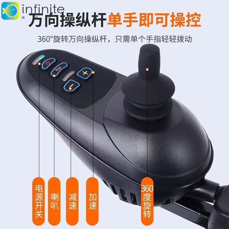 新款电动轮椅老人专用全自动残疾人折叠轻便多功能可躺四轮代步车