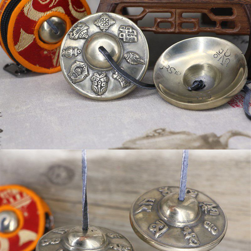 多款尼泊尔碰铃纯手工青铜撞铃打击名族乐器密宗用品法器大小碰铃