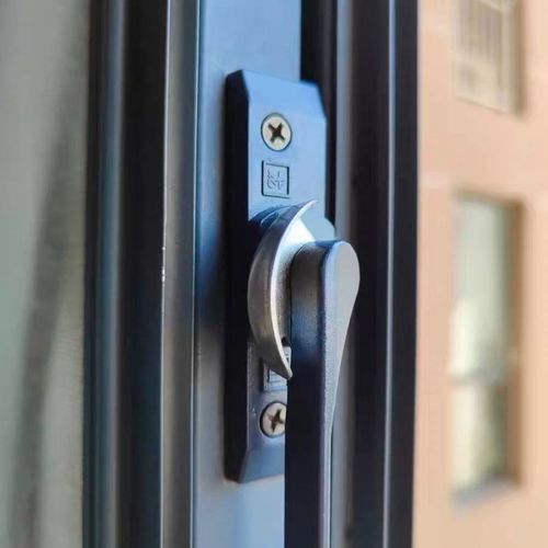 钩锁推拉玻璃拉门窗月牙锁安全铝合金移门锁门窗户保险锁扣不锈钢