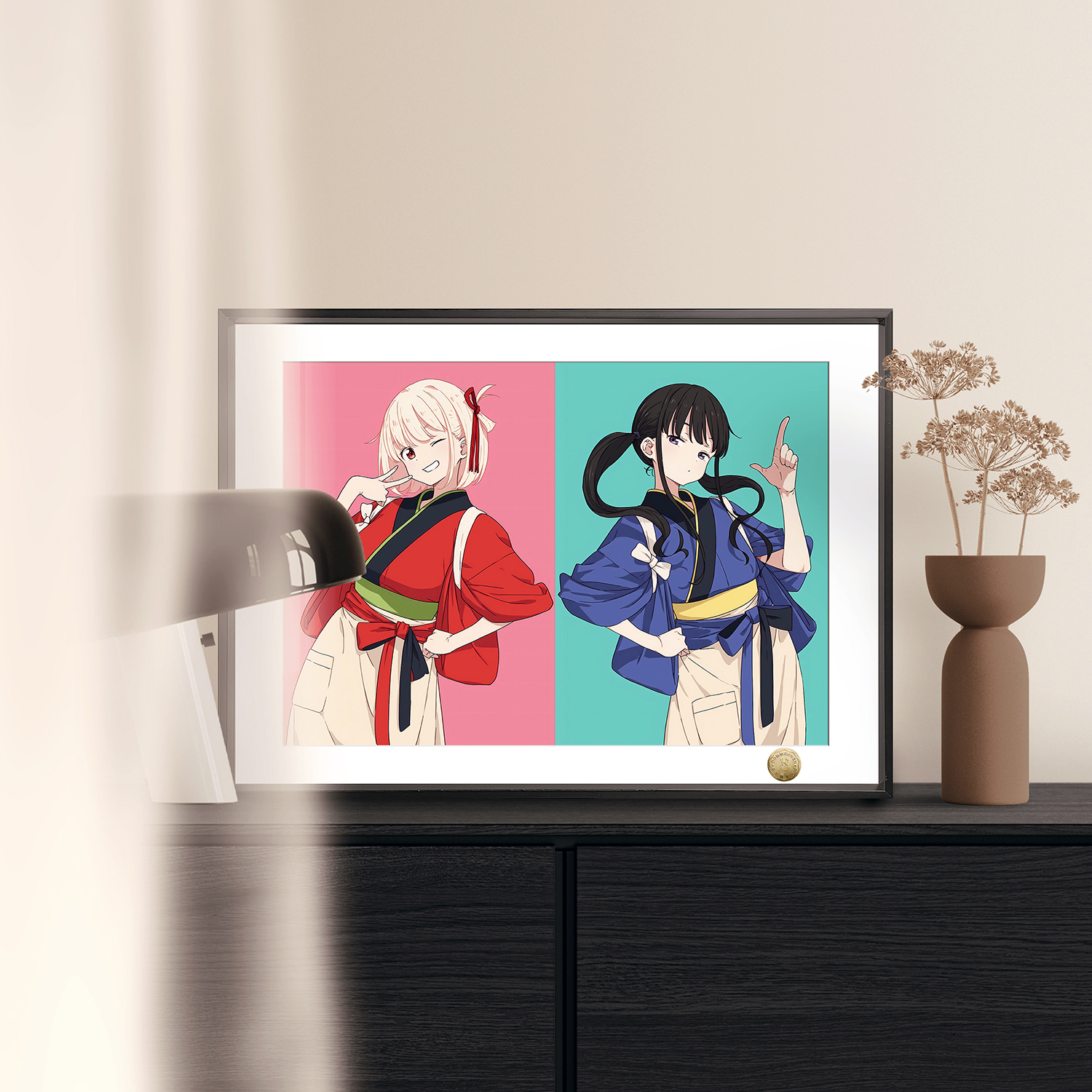 锦木千束井上泷奈莉可丽丝Lycoris Recoil装饰画