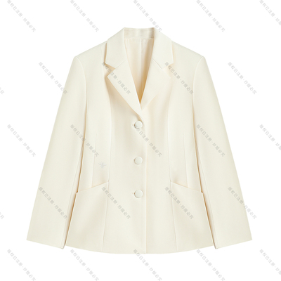 【南油虹姐】秋季刺绣小蜜蜂休闲时尚修身小西装短外套3054