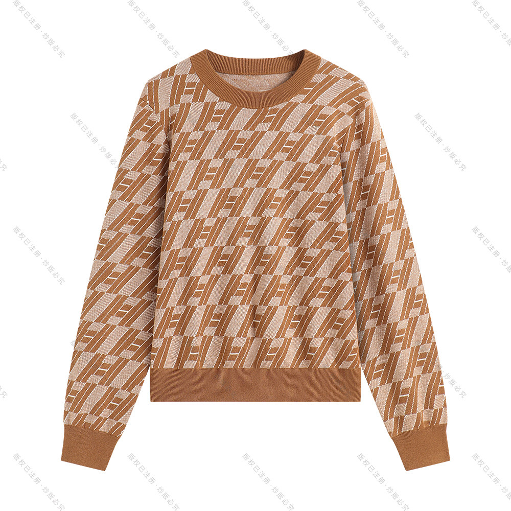 【南油虹姐】羊毛针织厚款圆领印花女常规常规款衫时尚打底女士满,女装/女士精品,毛针织衫,淘宝优惠券,粉丝福利购,淘宝优惠卷