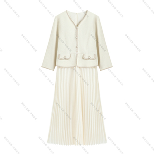 【南油虹姐】秋季新款气质高级感小香风名媛轻奢时尚显瘦连衣3034