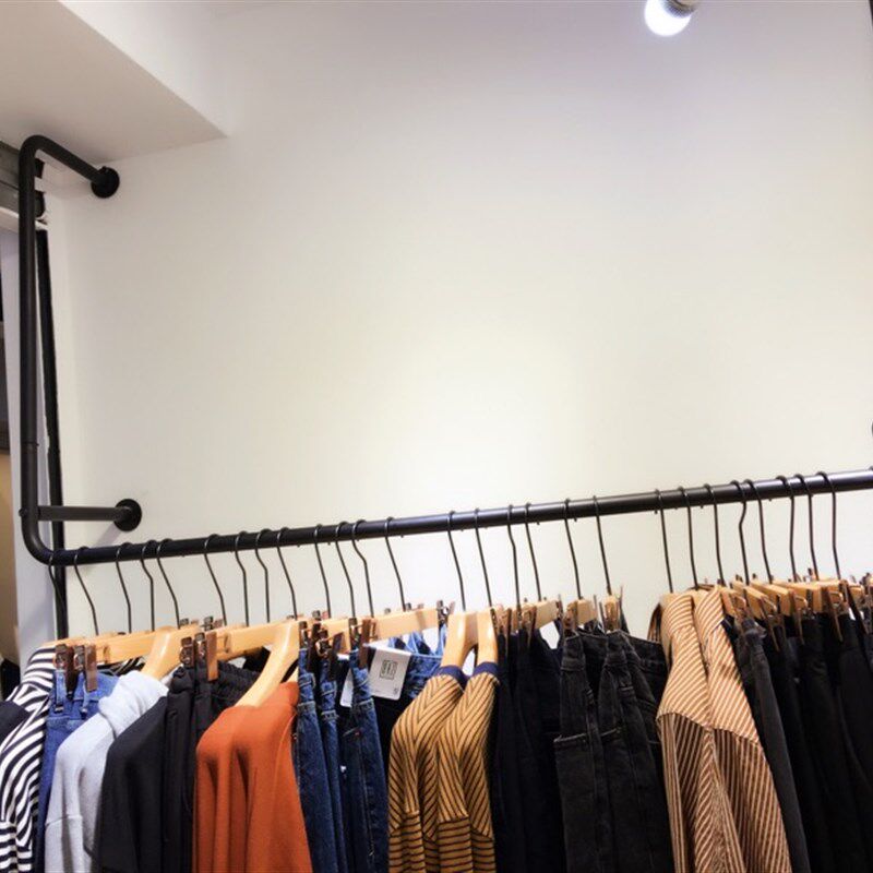 铁艺服装架服装店衣服展示架上墙女童装店挂衣架服装壁挂简约吊架