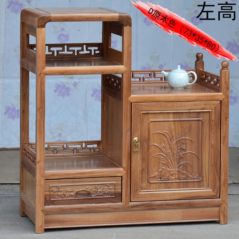中式实木茶水柜茶车茶道桌茶台可放水桶玄关柜酒水柜餐边柜收纳柜