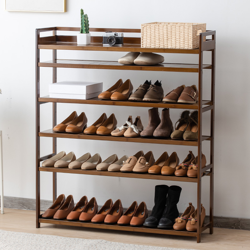 鞋架简易放门口多层实木收纳神器家用经济型置物架子竹子入门鞋柜