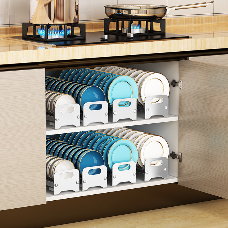 可伸缩厨房置物架304不锈钢橱柜抽屉内置碗架沥水架放盘子收纳架,厨房/烹饪用具,厨房置物架/置物柜/角架,淘宝优惠券,粉丝福利购,淘宝优惠卷