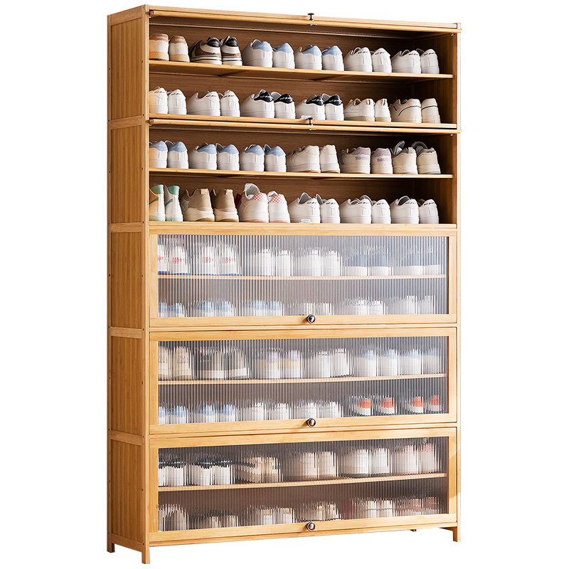 鞋柜家用门口大容量鞋架多层室内收纳神器省空间实木简易玄关入户