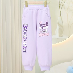 2024秋冬季新款女童加绒加厚卫衣套装儿童洋气时尚外穿两件套童装