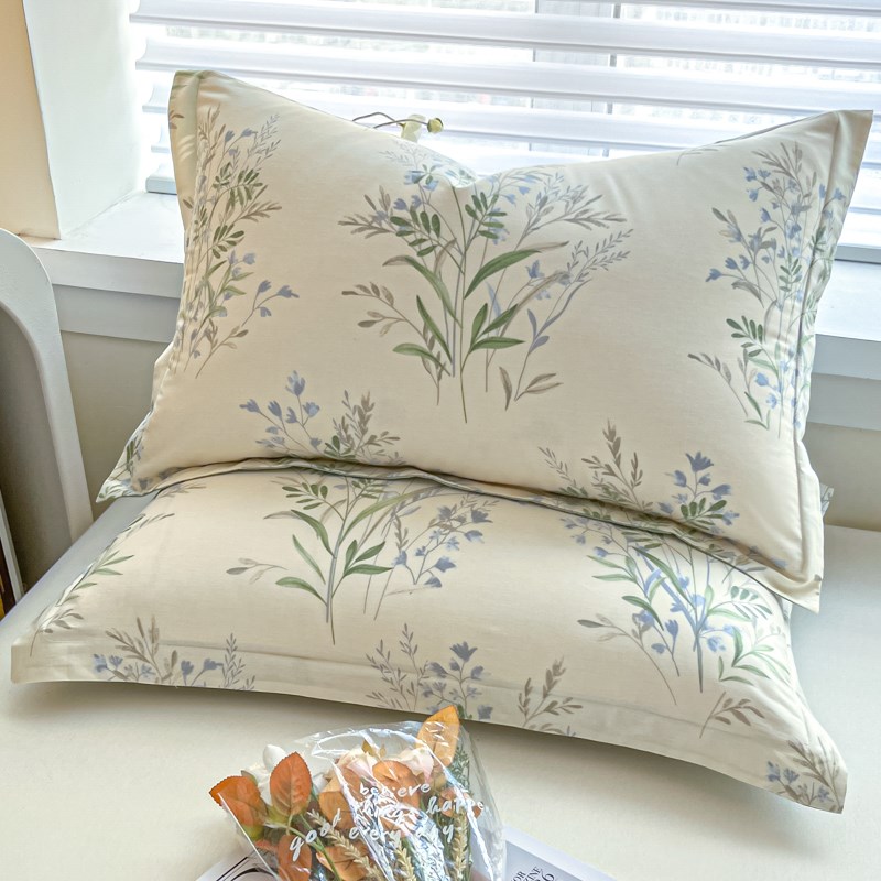 纯棉枕套30x50一对装儿童全棉花卉枕头套40x60记忆枕芯套48x74cm