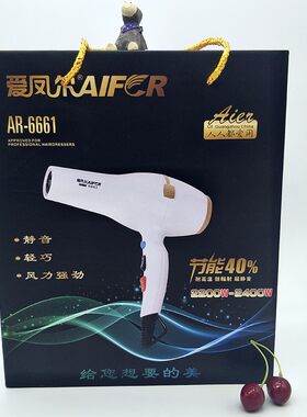爱凤尔电吹风机家庭发廊恒温大功率2400W冷热风吹风筒 爱凤尔6661