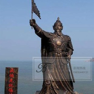 玻璃纤维铸铜民族英雄七光人物雕像定制古代历史名人大将雕塑