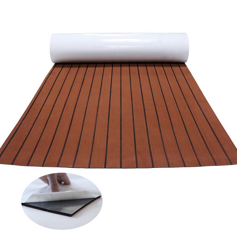 新款EVA仿柚木地毯垫游艇甲板房车装饰配件可定制船用防滑垫耐磨