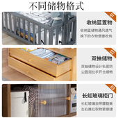 架子 柜房间挂衣服 挂衣架落地卧室衣柜多功能挂架带储物柜鞋 架鞋