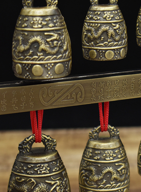仿古编钟摆件乐器演奏模型中式曾侯乙工艺品婚庆影视道具客厅装饰