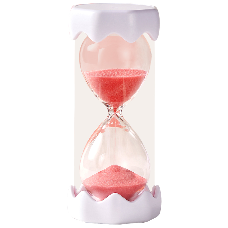 儿童简约沙漏计时器5/20/30/60分钟时间组合一套防摔流沙瓶小摆件